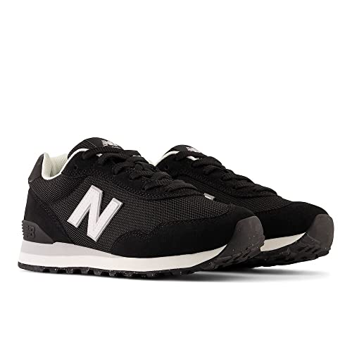 New Balance Women's 515 V3 Sneaker, Black/White/Aluminum Grey, 7