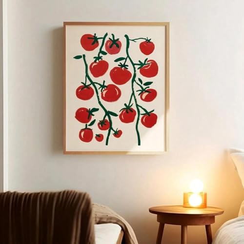 Peinture sur toile imprimée alimentaire de tomates, cadre XINBAO art mural cuisine 60x80 cm - 2