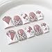 Handmade Press on Nails Short Duck 3D Floral Thick Acrylic Fake Nails White French Tip False Nails with Bow Flower Rhinestones Designs Nail Elegant Sturdy Art Press on Nail 10Pcs(S)