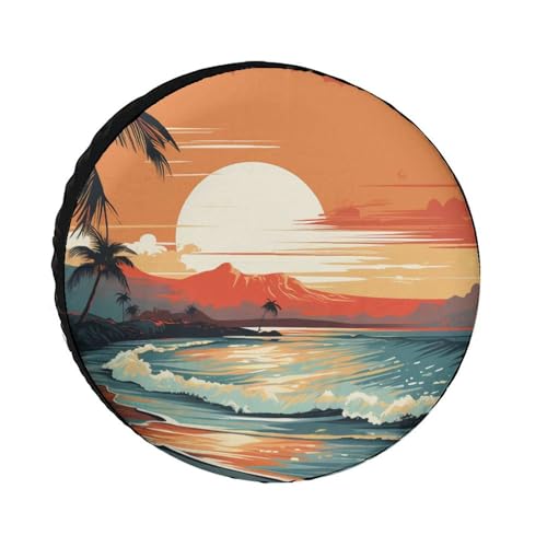 Funda para llanta con estampado personalizado del árbol de la vida, práctica y hermosa, impermeable y resistente al desgaste, funda para llanta de repuesto, adecuada para remolques, vehículos recreati