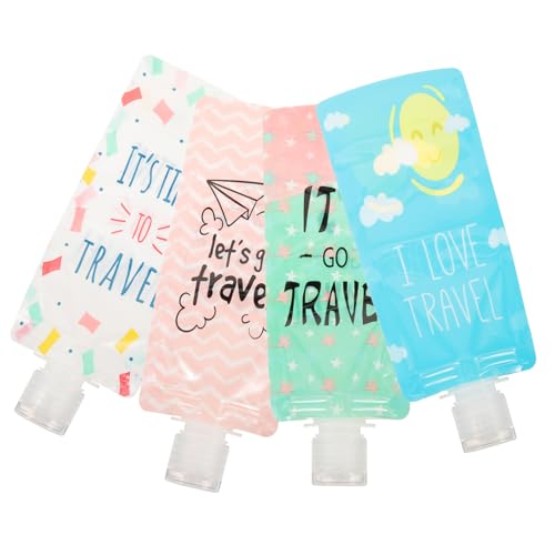 CALLARON 4piezas Bolsas de Embalaje para Viaje Bolsa Dispensadora de Loción de Contenedor de Loción para Almacenar Lociones y Emulsiones Tu Kit Viaje