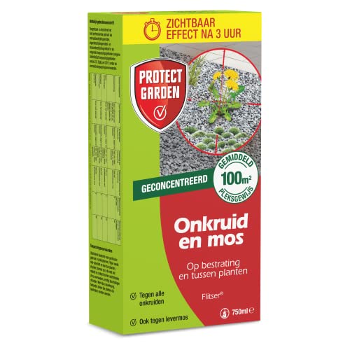 Protect Garden Flitser Concentraat - 750 ml - Onkruid en Mos Bestrijden - Bestrijdingsmiddel - Onkruidverdelger - Werkt Tegen alle onkruiden - Binnen 3 uur Resultaat - Onkruidvrij