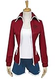 Cosnew Halloween Aoi Asahina Jacket Outfits Uniform Costume-Made (Female XXL) Black