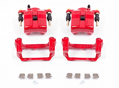 Image of PowerStop Front Red Powder Coated Brake Caliper Pair for Mazda MX-5 Miata 2006-15 - High-Temp Brake Caliper Upgrade, S3316