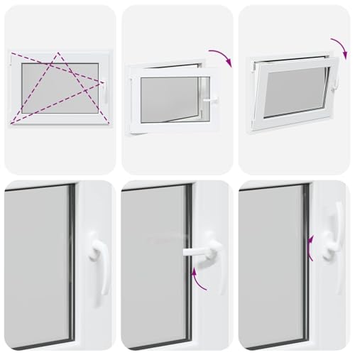 Fenêtre de sous-sol isolation thermique moderne en PVC blanc RISOR - 5
