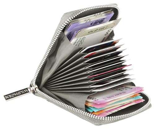 Image of WildHorn Rfid Protected Leather Wallet For Men,Grey