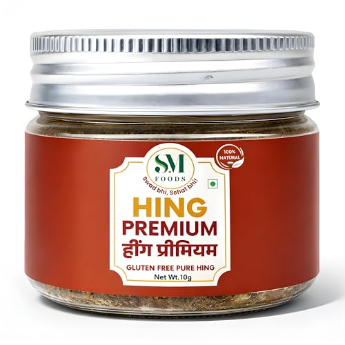 Image of SM FOODS Premium Pure Nukra Hing 10g (Pack of 1) | No Atta No Maida | Imported Premium Pure Heeng | Strong & Kadak Aroma | Gluten Free | Uncompounded | For Cooking & Digestion