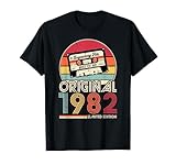 1982 Jahrgang Geburtstag Retro Vintage Herren Damen Geschenk T-Shirt
