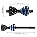 WUXEKZO Men's Boys Fashion American Thin Blue Line Flag Pre-Tied Bow Ties, Adjustable Neck Band Creative Bow Ties for Holiday Party, New Year, Suit