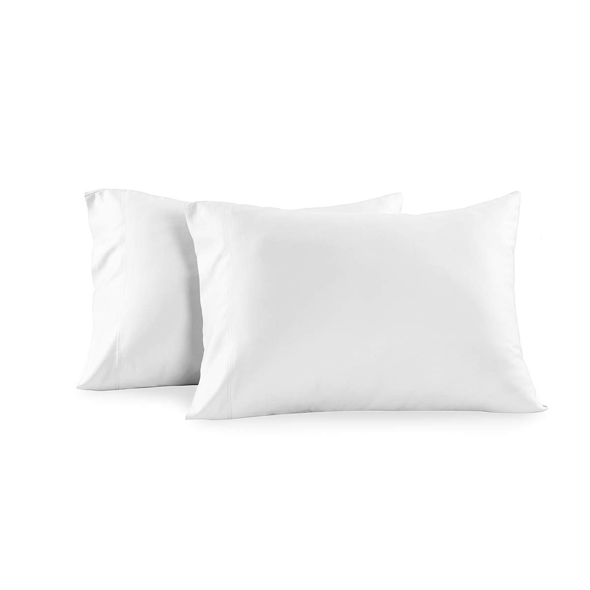 Royal Tradition Solid 600-Thread-Count, 100-Percent Cotton Standard/Queen Size, Set of 2 Pillow Cases, White