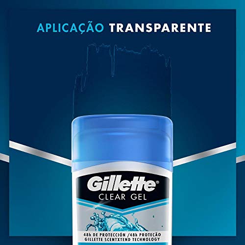 Kit 2 Desodorantes Gillette Antitranspirante Clear Gel Cool Wave 45g + Samba Canção Tamanho U