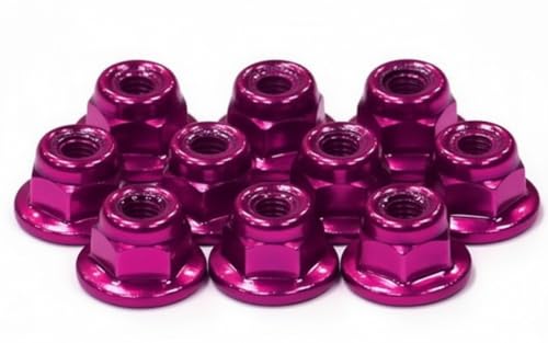 Écrou de blocage à bride M3 coloré pour modèle RC (lot de 10) - Fixation aluminium anodisé