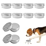 HZZON 10 Stück Hundeduft-Trainingsbox Aluminium Hundeduft Dosen mit Belüftung 60ml Geruchsbehälter Hundeduft Training Hundeduft Nase Geruchsbehälter für das Welpendufttraining Schnüffelhunde