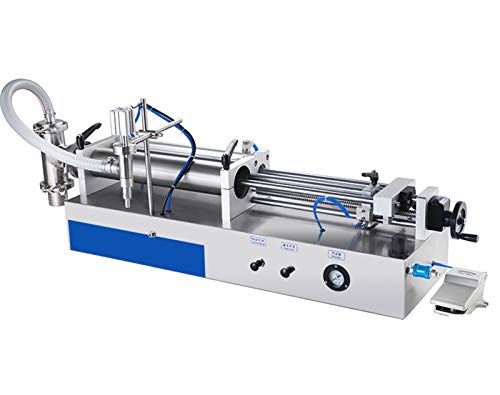 Hanchen Pneumatic Liquid Filling Machine Fully Pneumatic Liquid Dispenser Horizontal Piston Filler for Engine Oil, Honey, Laundry Detergent, Shampoo, Shower Gel (15-150ml (0.5-5 oz))