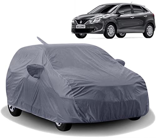 Image of NEBITS Maruti Suzuki Baleno Car Cover - Waterproof, Triple Stitched, Elastic, Ultra Surface Protection (Grey Look)