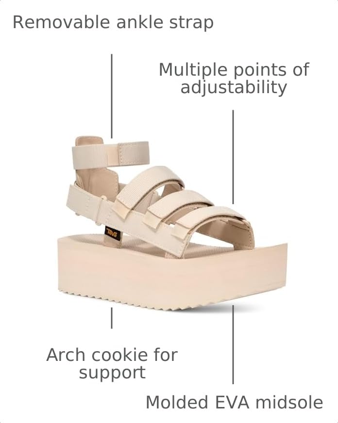 Image of TEVA Women's Flatform Mevia Adjustable Quick-Drying Casual Sandals
