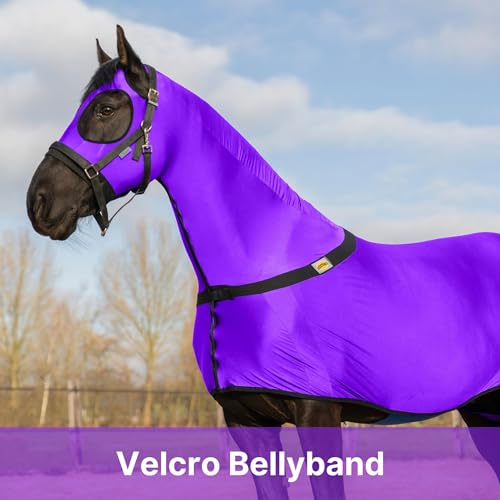 Image of RESISTANCE Premium Horse Sleazy Full Body Slicker with Zipper Face & Forelock Saver Horse Care Sheet