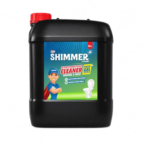 Image of Shimmer Pro Max Black Toilet Cleaner - 10L | Professional Formula | Mega Refill Pack for Heavy Usage | Removes Tough Stains & Odours | Deep Cleaning Toilet Bowl Cleaner