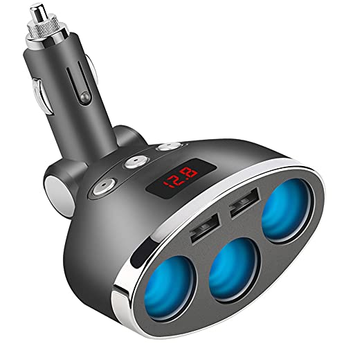 Sdoppiatore per presa accendisigari con 3x 12-24V e 1x porta USB-A / nero - lunghezza cavo 0,80 metri | | Garage Van hoe