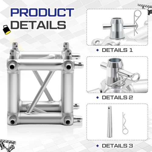 Otoolling Universal Square Corner Junction Box Cube 11.4" ft 6-Way Connection Fits Square Truss F34 with Connecting Hardware for 3 Sides for Stage Industrial Equipment Temporary Structures Houseware by Otoolling - Image 2