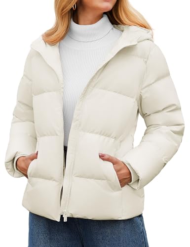 YUCOLEN Womens Down Puffer Jacket Winter Warm Hooded Coats for Women Quilted Lightweight Zip Up Snow Coats