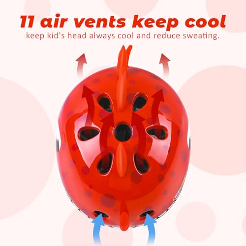 Image of Toddler Kids Bike Helmet, Adjustable and Multi-Sport, 3 Sizes for Ages 1-2-3-5-8-14 Years Child Infant Boys Girls