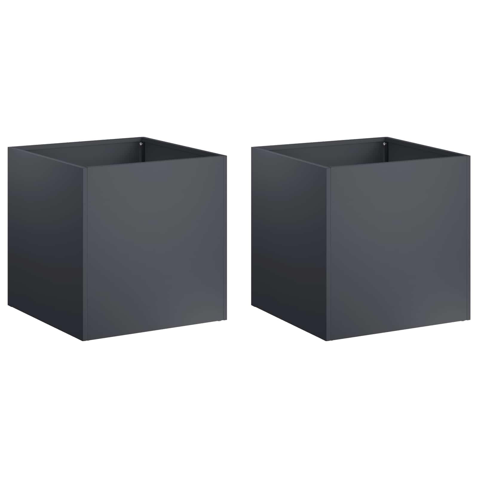 Genérico Macetero de Jardín 2 uds. Gris Antracita 45 x 45 x 45 cm,Casa y jardín,Maceteros y jardineras,9.88 kg-8004971