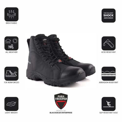 Image of PARA TROOPER Men's Original Combat Army Jungle Boot Oil Stain Water Resistant Extra Cushion Inner Sole Light Weight Trekking Riding Shoes