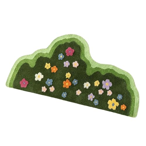 Tapis de sol moderne doux tapis botanique à motifs végétaux et fleurs