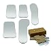 Omonic 5Pcs/Set 2 Sided Pofessional Dental Occlusal Photographic Mouth Mirror Rhodium Dental Plated Glass Intraoral Photo Reflector