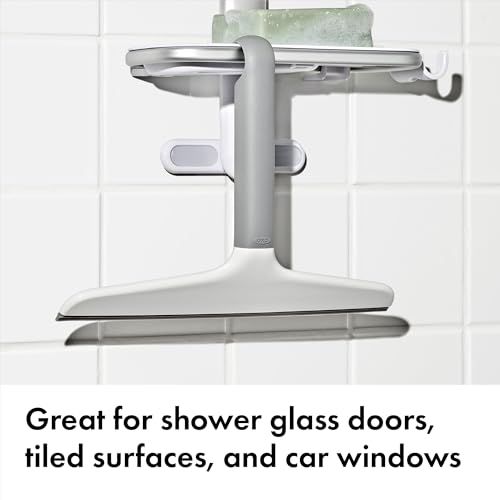 OXO Good Grips Multi-Use Squeegee with Hook | Handle with Suction Hook, Silicone Blade, Streak-Free, Ideal for Windows, Mirrors, Shower, Bathroom - image 3