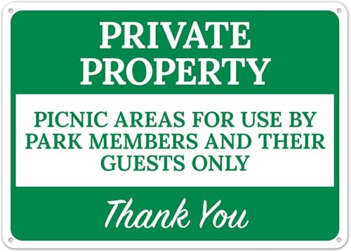 Private Property Picnic Areas Use By Park Members And Their