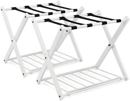 Support de bagage de qualité supérieure en métal blanc robuste charge 60kg