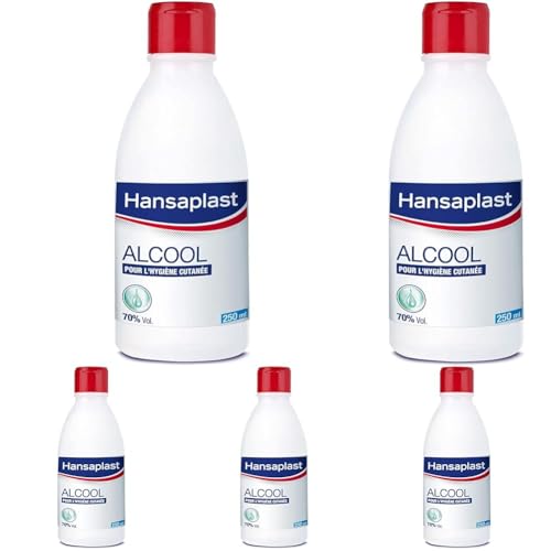 HANSAPLAST Antiseptique Alcool 70% Volume (1 x 250 ml), Alcool modifié pour désinfection...