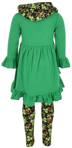 Image of Unique Baby Girls Kids Toddler 3pc Outfit Set Long Sleeve Cotton Blend Tunic Top Leggings and Scarf