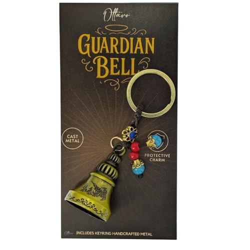 Image of OTTAVO Guardian Bell Keychain, Oxidized Copper, Tibetan Style, 5 cm Height, Good Luck Charm