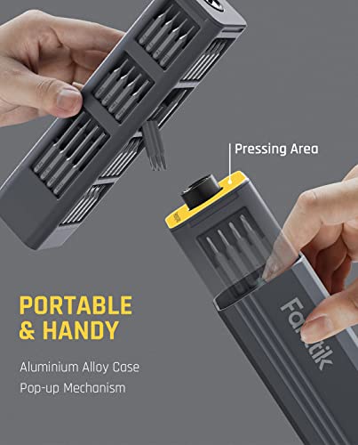 Fanttik Mini Electric Screwdriver, Precision Screwdriver Set With 50 Magnetic Precision Bits, 2 Gears Torque, Cordless, Repair Tool Set For Phone Camera Laptop Watch- E1 Max #TOP3