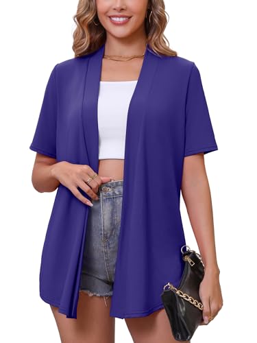 Image of Women's Lightweight Open Front Cardigans Casual Soft Drape Spring Summer Fall Cardigan S-3XL