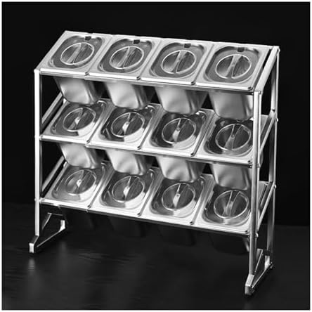 Salad Rack Organizer Expandable Spice Rack Organizer Shelf, Seasoning Sauce Salad Jam ...