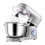 【6 VELOCIDADES + TURBO & CABEZAL BASCULANTE】 6 prácticas velocidades que le facilitarán la elaboración de una gran variedad de recetas. El pulso puede alcanzar la velocidad máxima en sólo un segundo, útil para montar claras. El cabezal basculante facilita el acceso para insertar/retirar el bol o los accesorios.