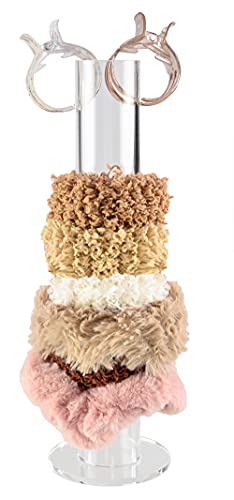 Home-X Acrylic Hair-Tie Organizer, Stylish Clear Plastic Stand for Holding ...