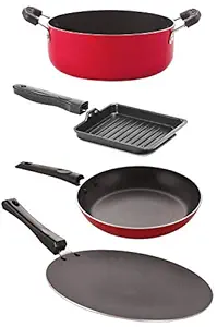 Nirlon nonstick Aluminium Utensils Set for Kitchen, 4 Pieces(CT12_TP22_SGP_CS24)