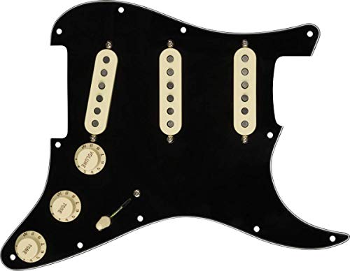 Fender Pickguard Strat Pickguard Strat Custom ’69 – S/S/S – Noir - Les Beatles, Paul McCartney, John Lennon, RIngo Starr, George Harrison Fender Pickguard Strat Pickguard Strat Custom '69 - S/S/S - Noir