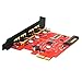 Mailiya PCI-E to USB 3.0 4-Port PCI Express Expansion Card, Superspeed USB 3.0 PCIe Card with 15-Pin Power Connector for Desktops [ Include with 4-Pin Male to SATA 15-Pin Female Power Cable ] -Red