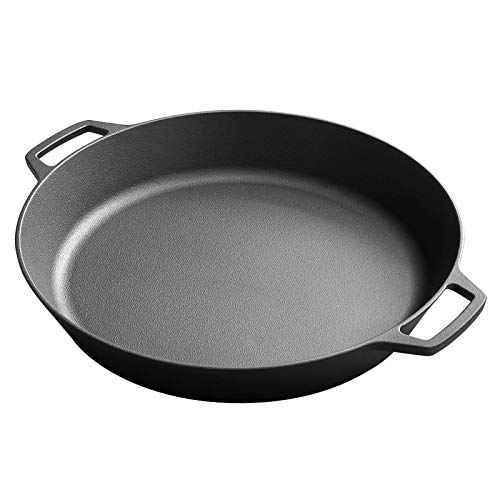 Comparison: Best Cast Iron Skillet Induction Stove 7 EDGING CASTING Pre-Seasoned Large Cast Iron Skillet 17 Inch, Dual Handle Outdoor Camping Frying Pan, Pizza Pan, Use for Grill, Stovetop, Induction, Oven Safe Cookware