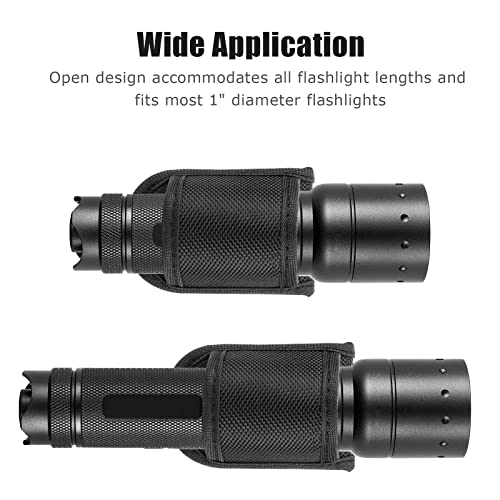 Flashlight Holster For Duty Belt, Open Top D Cell