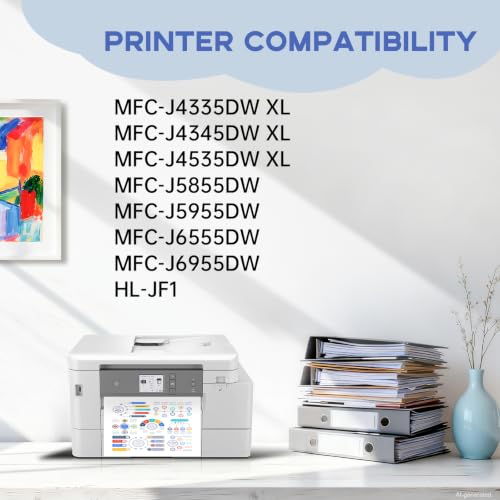 Image of Miss Deer LC406 LC406XL Ink Cartridges High Yield Replacement for Brother LC406XL LC406, Work for MFC-J4335DW MFC-J4535DW MFC-J5855DW MFC-J6555DW MFC-J6955DW Printer(BK /C /M /Y)