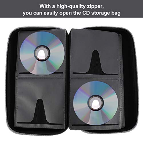 Estojo portátil de grande capacidade para DVD da VICASKY, bolsa prática para armazenamento de CD