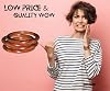 Handmade 4 Pieces Full Round Natural Brown Wooden Bangles – Handmade Jewelry for Women #4