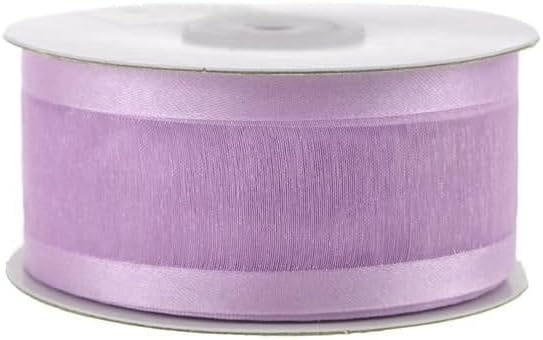 Homeford Satin-Edge Sheer Organza Ribbon, 1-1/2-inch, 25-Yard, Lavender